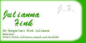 julianna hink business card